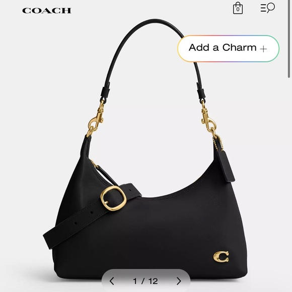 Coach Juliet Black Leather Shoulder Bag BNWT - Picture 1 of 9